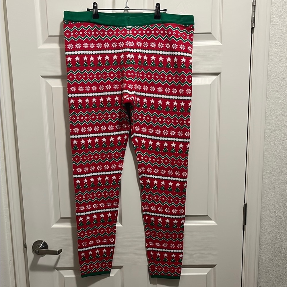 United States Sweaters Fair Isle Red and Green Holiday Thick Leggings